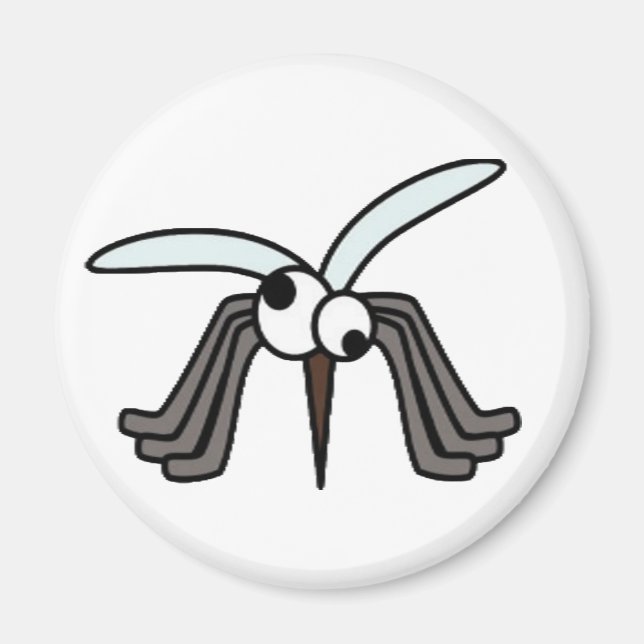 Funny Eyed Cartoon Mosquito Magnet (Front)