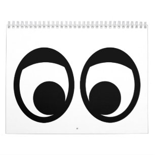 Funny eyes face calendar