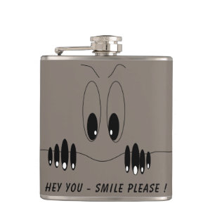 Funny Eyes Flask Smile with Custom Colour and Text