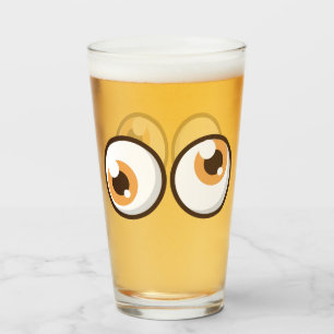 Funny Eyes Glass Cup
