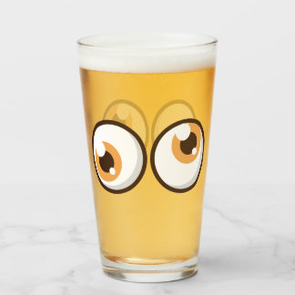 Funny Eyes Glass Cup