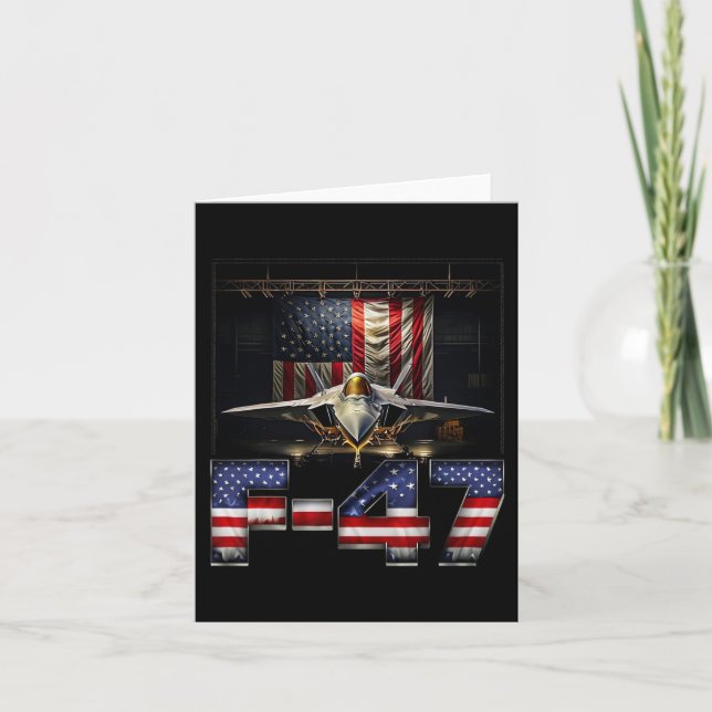 Funny F47 Fighter Jet Trump  Card (Front)