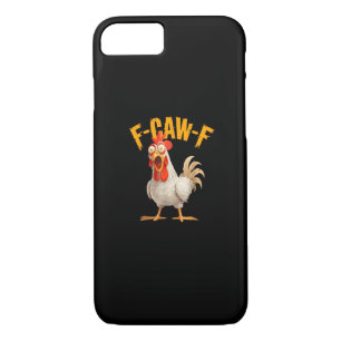 Funny F-Awk-F Chicken F-Caw-F Rooster Pun Retro Vi iPhone 8/7 Case