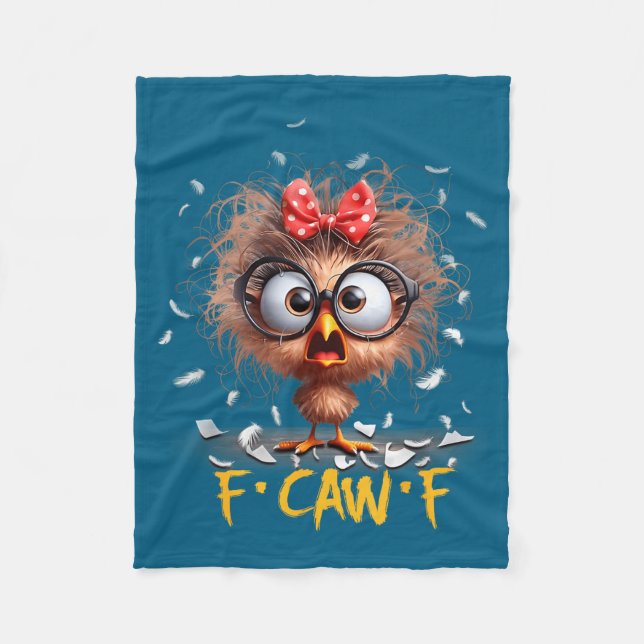 Funny F-caw-f Black Crow Fcawf Humor Quote Bird Sh Fleece Blanket (Front)
