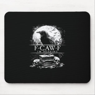 Funny F-Caw-F Books Skulls Gothic Mouse Mat