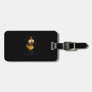 Funny F-Caw-F Chicken Bird F-Caw-F Graphic Minimal Luggage Tag