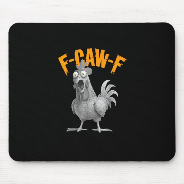 Funny F Caw F Chicken Classic Retro Style Mouse Mat (Front)