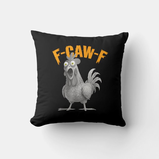 Funny F-Caw-F Chicken F-Caw-F Chicken Retro Classi Cushion (Front)