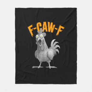 Funny F-Caw-F Chicken F-Caw-F Chicken Retro Classi Fleece Blanket