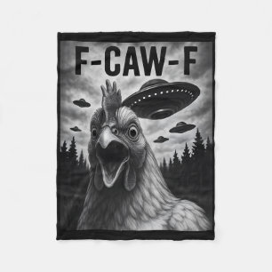 Funny F-caw-f Chicken Fcawf Chicken Men Women F Co Fleece Blanket