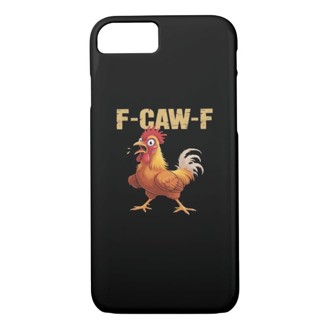 Funny F Caw F Chicken Retro Style Design Case-Mate iPhone Case (Back)