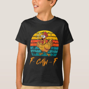 Funny F-caw-f Chicken Shirts, Sunset Vintage Fcawf T-Shirt