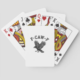 Funny F-Caw-F Crow Aesthetic Style Playing Cards