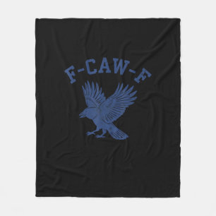 Funny F-Caw-F Crow Fleece Blanket
