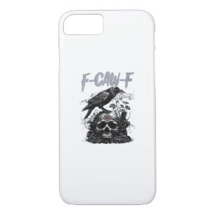 Funny F-Caw-F Crow Funny Halloween Retro Classic iPhone 8/7 Case