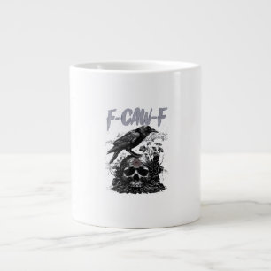 Funny F-Caw-F Crow Funny Halloween Retro Classic Large Coffee Mug