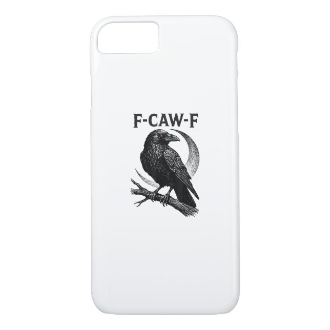 Funny F-Caw-F Crow Retro Graphic Case-Mate iPhone Case (Back)