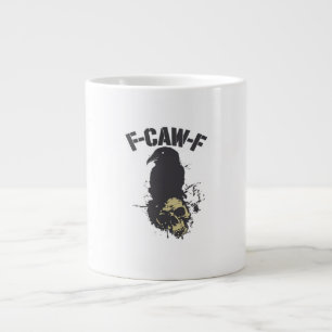 Funny F-Caw-F Crow Vintage Humour Essential Creati Large Coffee Mug