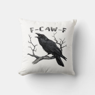 Funny F-Caw-F Gothic Crow Humor Essential Cushion