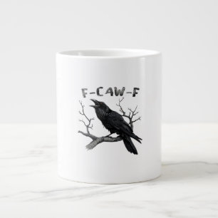 Funny F-Caw-F Gothic Crow Humor Essential Large Coffee Mug