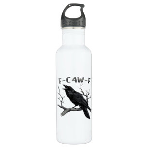 Funny F-Caw-F Gothic Crow Humour Essential 710 Ml Water Bottle