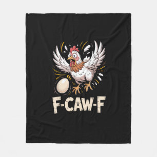 Funny F-Caw-F Hen Creative Casual Fleece Blanket