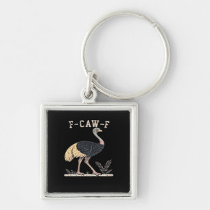 Funny F-Caw-F Ostrich F-Caw-F Rooster Bird Crow Cl Key Ring