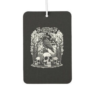 Funny F Caw F Raven Halloween Car Air Freshener