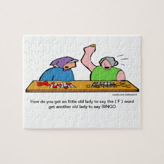 Funny F Word Bingo Cartoon Puzzle