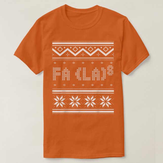 Funny Fa La 8 Christmas Math Teacher Ugly Sweater  (Design Front)
