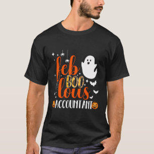 Funny Fabulous Accountant Cute Ghost Halloween Cos T-Shirt