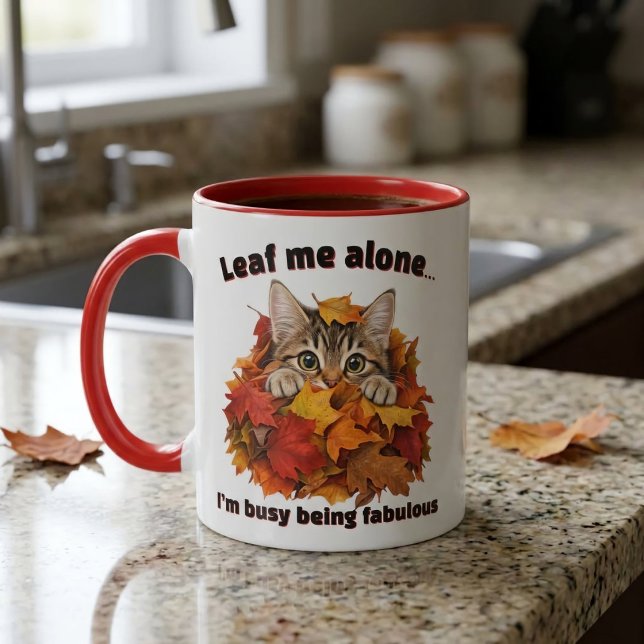 Funny Fabulous Fall Cat Mug (Creator Uploaded)