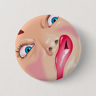 Funny Face 6 Cm Round Badge