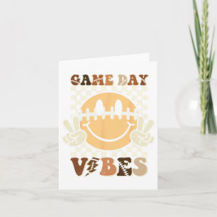 Funny Face American Football Game Day Vibes Sport Card