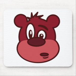 FUNNY FACE BEAR MOUSE MAT
