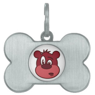 FUNNY FACE BEAR PET TAG