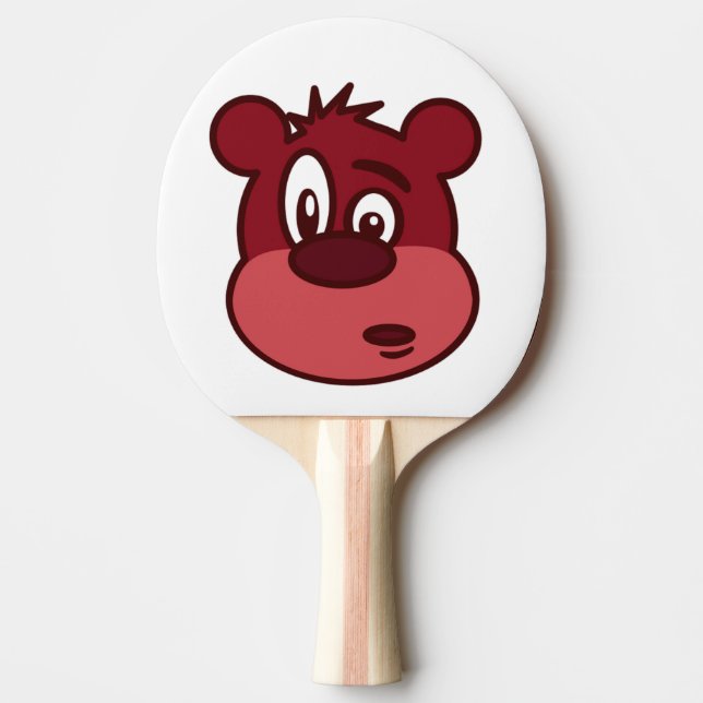 FUNNY FACE BEAR PING PONG PADDLE (Front)