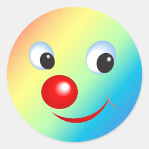 Funny Face Classic Round Sticker