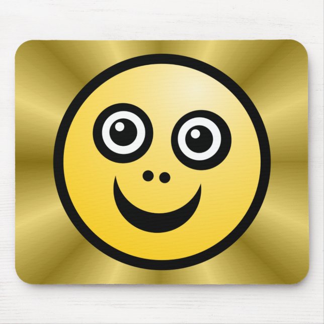 Funny Face (colour me) - Gold - v2 Mouse Mat (Front)