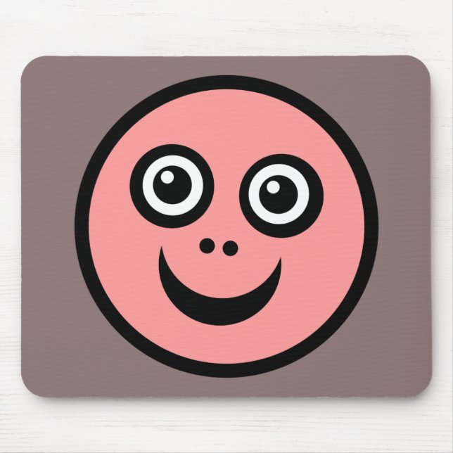 Funny Face (colour me) - Pink Mouse Mat (Front)