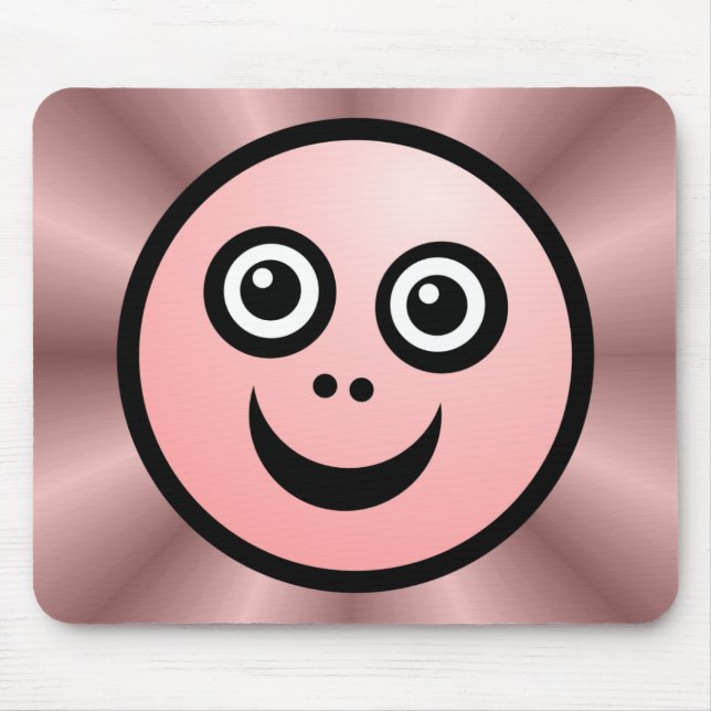Funny Face (colour me) - Pink - v2 Mouse Mat (Front)