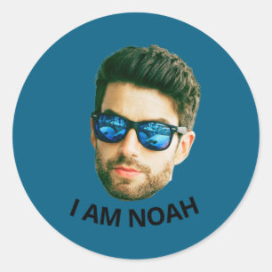 Funny Face Cture Birthday Party Matching  Classic Round Sticker