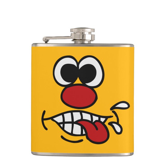 Funny Face custom flask (Front)