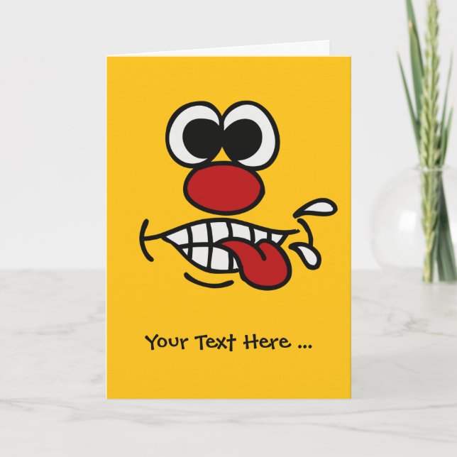 Funny Face custom greeting card (Front)