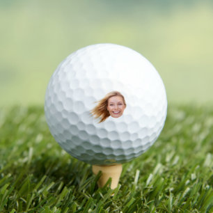 Funny Face Cut Out Women Golfer Custom Photo Golf Balls