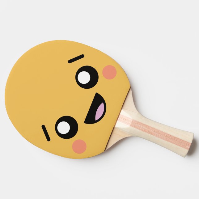 Funny Face. Emoji. Emoticon. Ping Pong Paddle (Side)