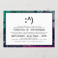 Funny Face Minimal Computer Science Grad Invite