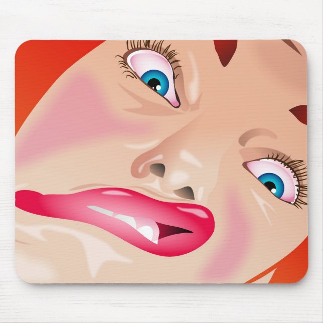 Funny Face Mouse Mat (Front)