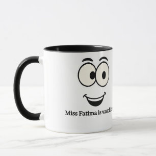 Funny Face Mug – Custom Text   Eyes & Smile
