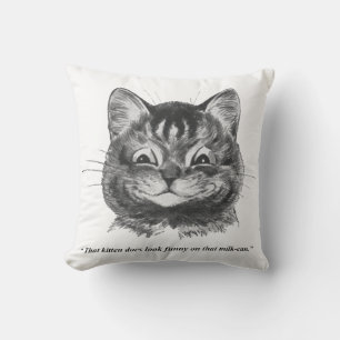 Funny Face of Cat (1), Louis Wain Cushion